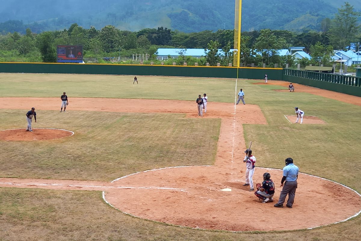 PON Papua - Tim Bisbol Lampung pastikan ke semifinal usai tundukkan Jabar 15-5