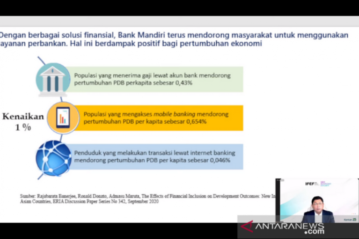 Bank Mandiri: Layanan perbankan tingkatkan 1 persen PDB per kapita RI