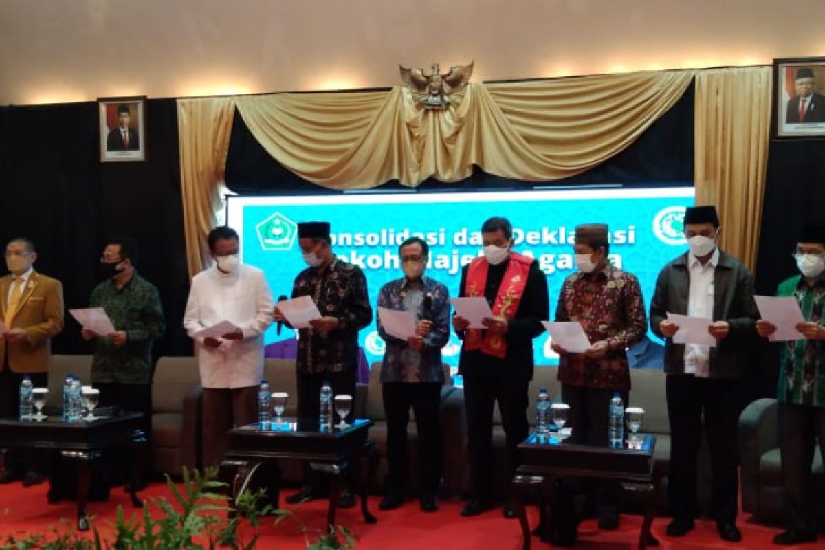 Sejumlah majelis agama deklarasikan agama-agama untuk Indonesia adil dan damai