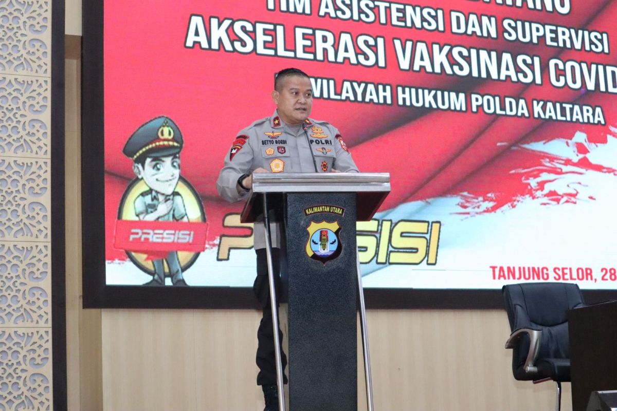 Wadankor Brimob Pimpin Asistensi dan Supervisi Akselerasi Vaksinasi COVID-19 di Kaltara