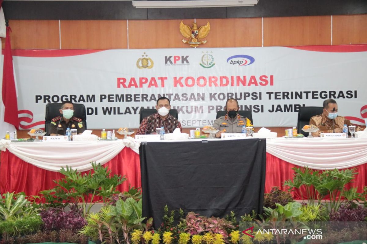 KPK menggelar rakor pemberantasan korupsi bersama Polda dan Kejati Jambi