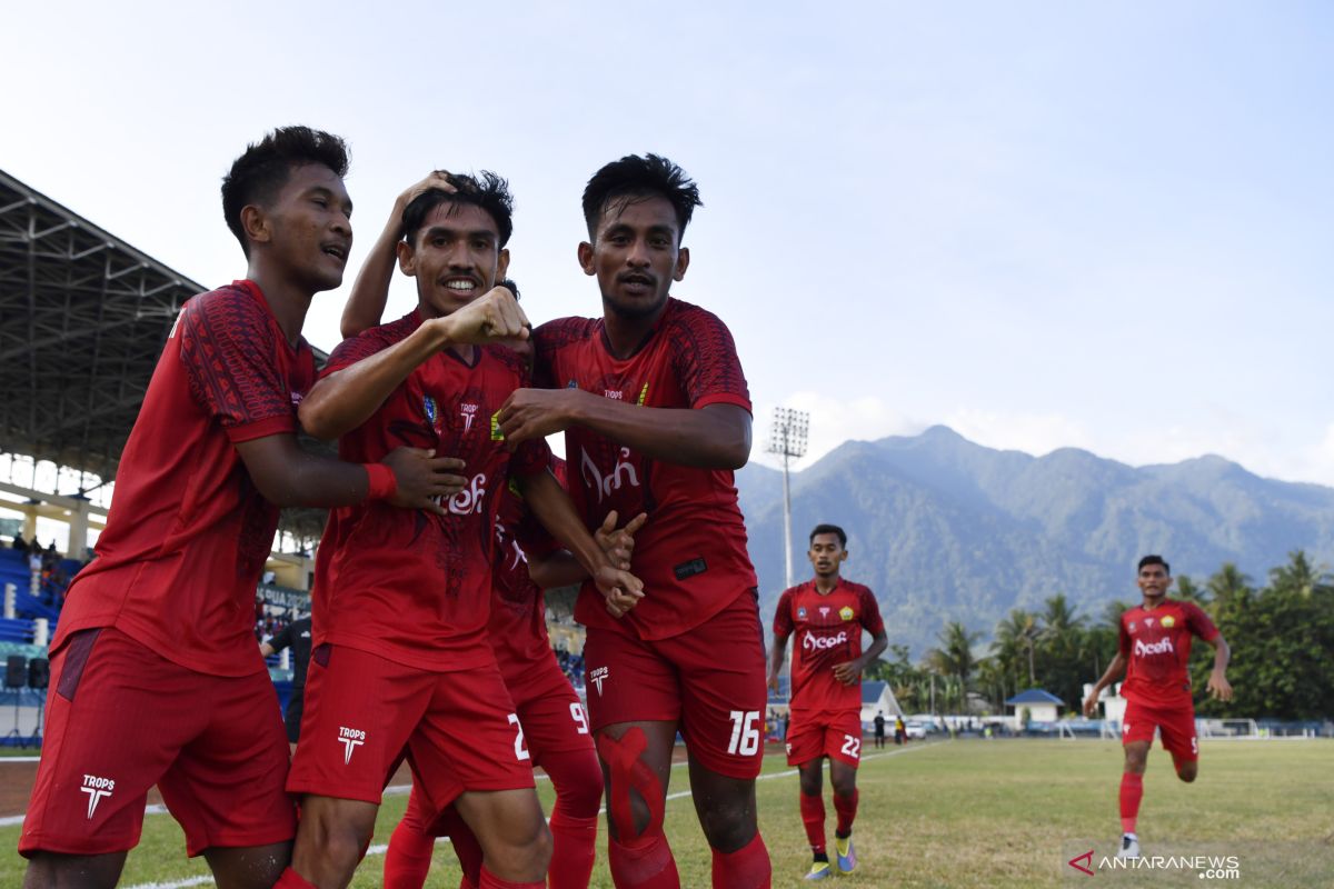 PON Papua - Fakhri Husaini akui tim sepak bola Aceh kurang militan hadapi Sulut