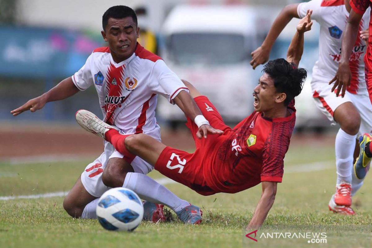 Tim sepak bola putra Sulawesi Utara kalahkan Aceh 2-1 di PON Papua