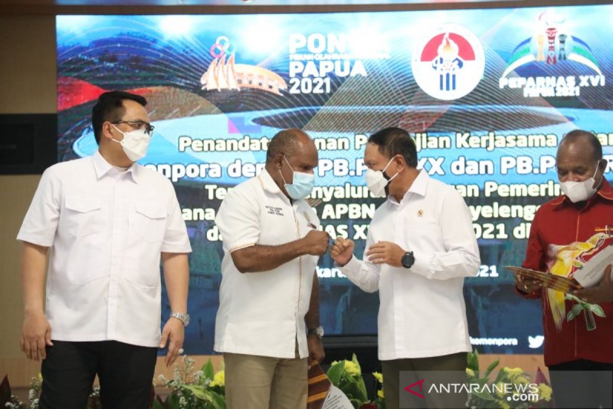 Kemenpora cairkan dana tambahan Rp831 miliar PON XX dan Peparnas Papua