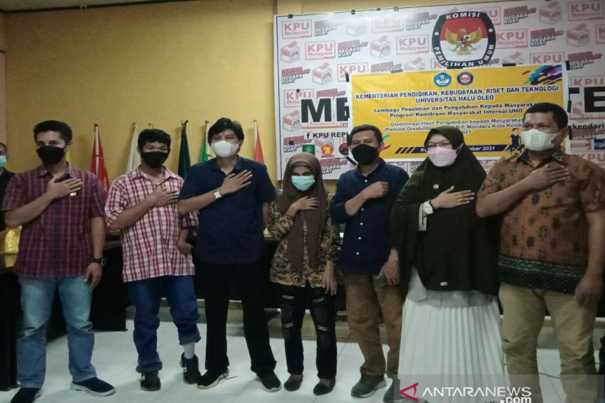 KPU Kendari dan FISIP UHO diseminasi pemilih disabilitas