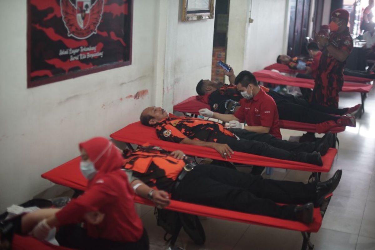 Pemuda Pancasila Sumut bersama PMI Medan gelar donor darah