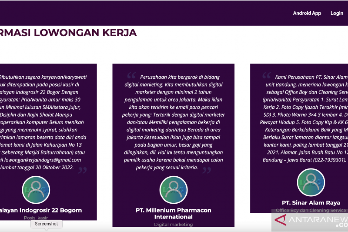 Wagub Gorontalo luncurkan aplikasi bursa kerja daring Tolopani.web.id