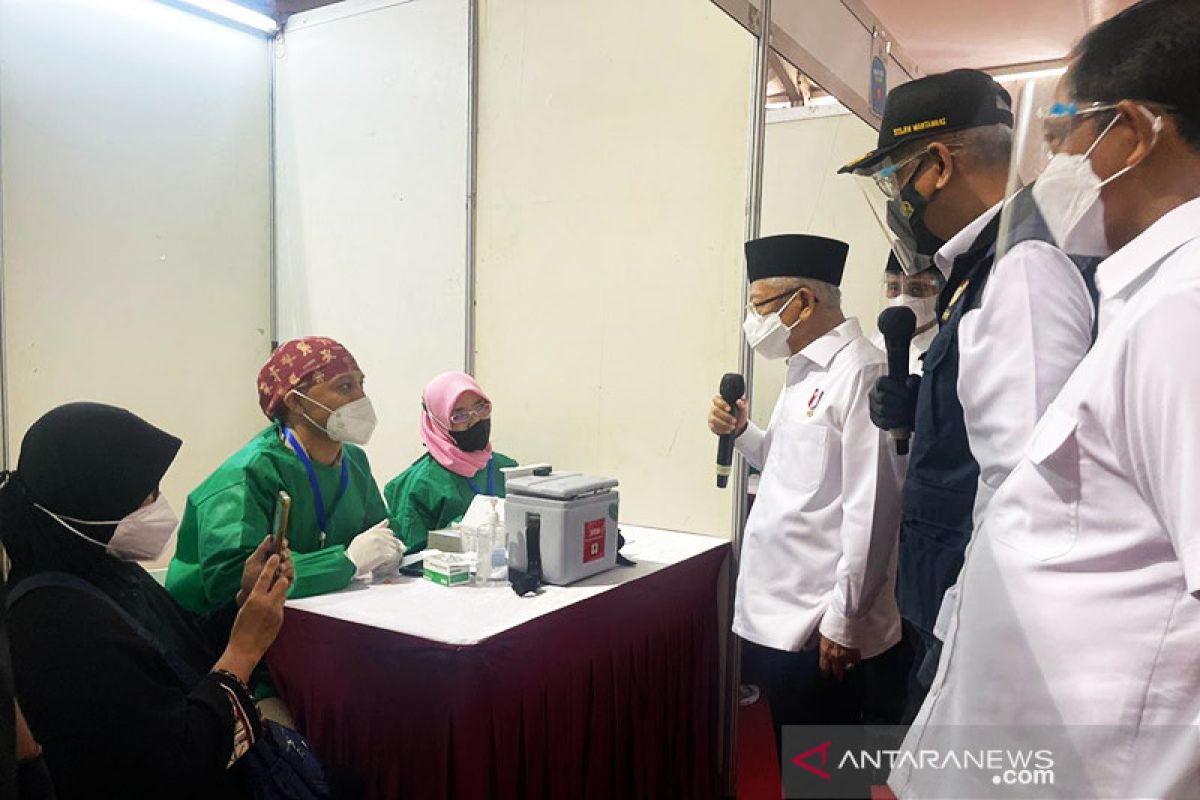 Wapres tinjau sentra vaksinasi Dewan Ketahanan Nasional