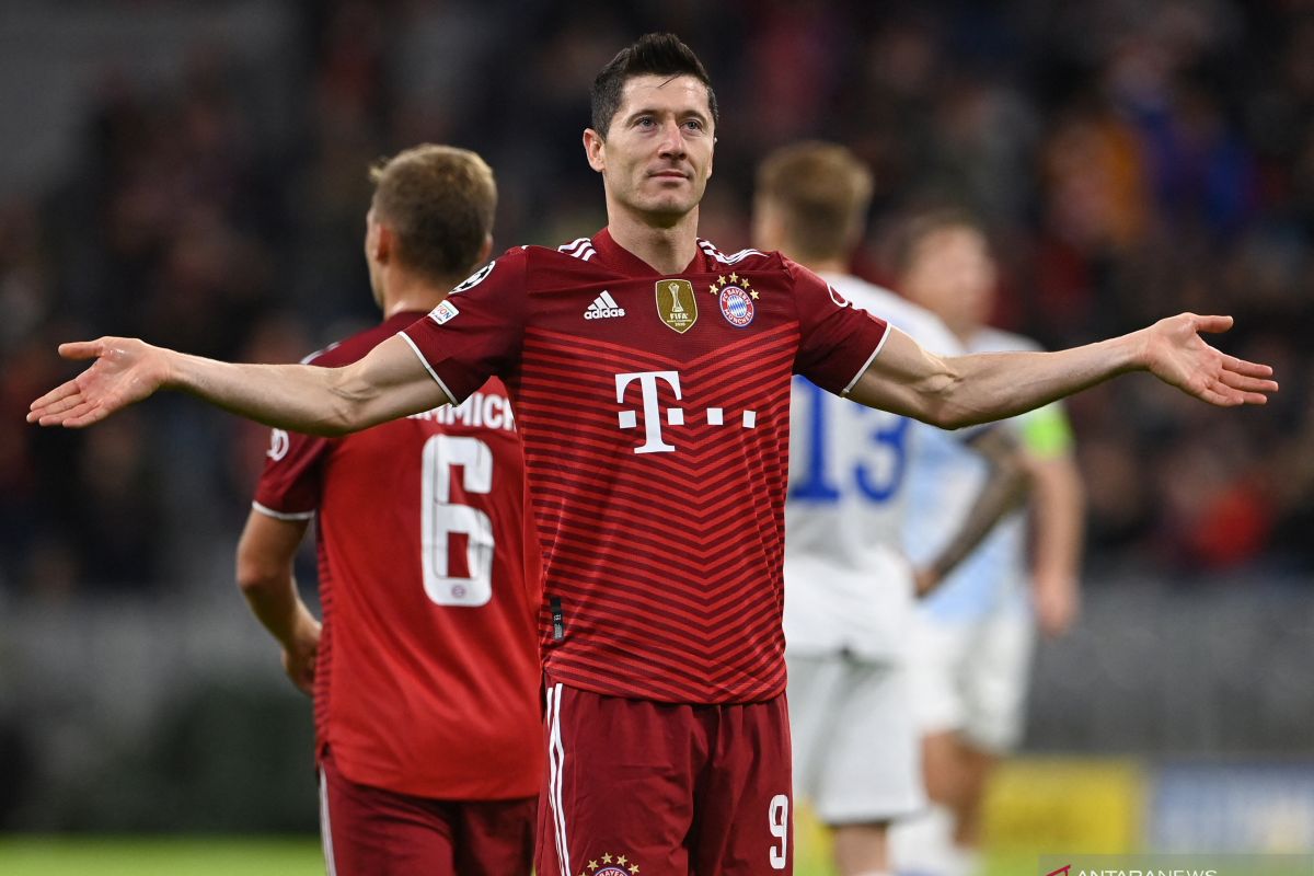Lewandowski sumbang dua gol, Bayern menang telak 5-0 vs Dynamo Kiev