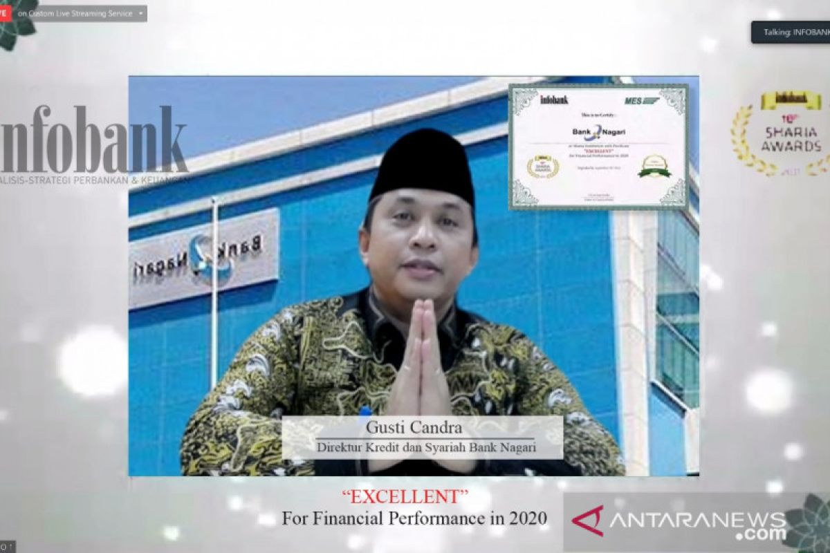 UUS Bank Nagari kembali meraih Infobank Sharia Award 2021