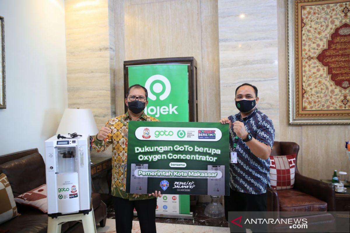 Pemkot Makassar terima bantuan 15 unit oksigen konsentrator dari Gojek