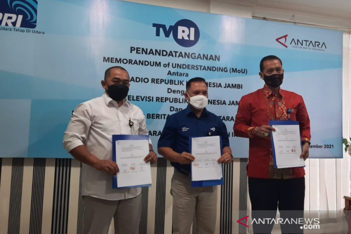 LKBN ANTARA-TVRI dan RRI di Jambi jalin sinergi penyiaran berita