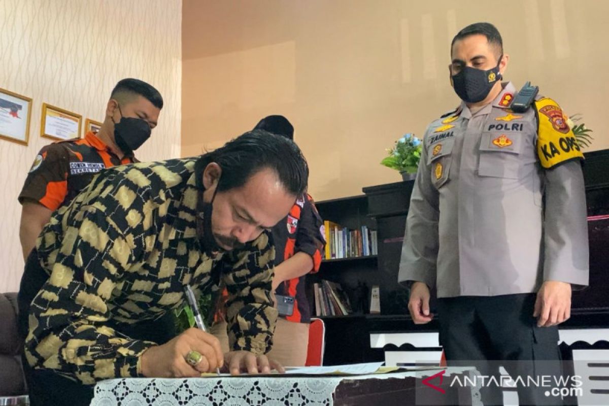 Polres Sukabumi Kota mempertemukan pengurus ormas yang sempat bertikai