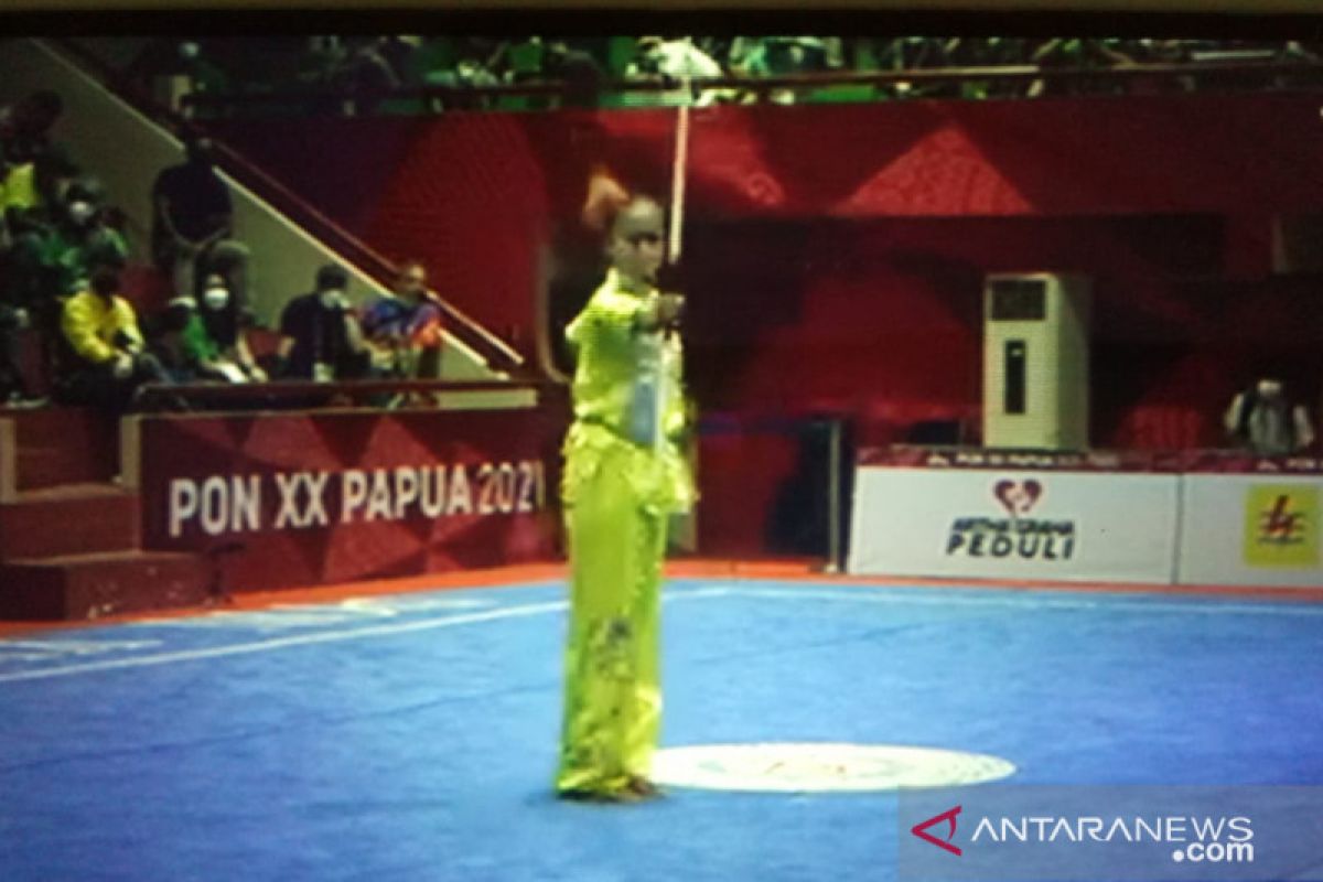 Ananda Sri Mardiana  persembahkan perunggu buat Jambi dari final wushu taolu putri