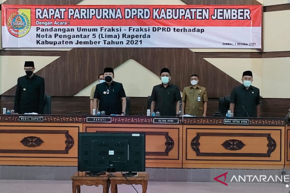 DPRD Jember dukung pembahasan lima raperda usulan pemkab