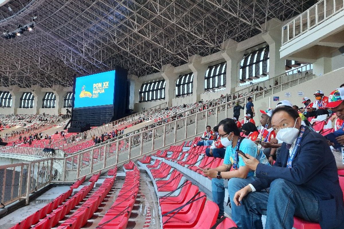 Inilah sudut tribun stadion pembukaan PON XX Papua