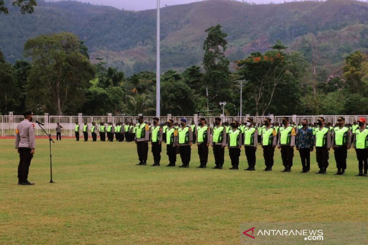 Ka Ops Deraku Cartenz pimpin apel pengamanan pembukaan PON Papua