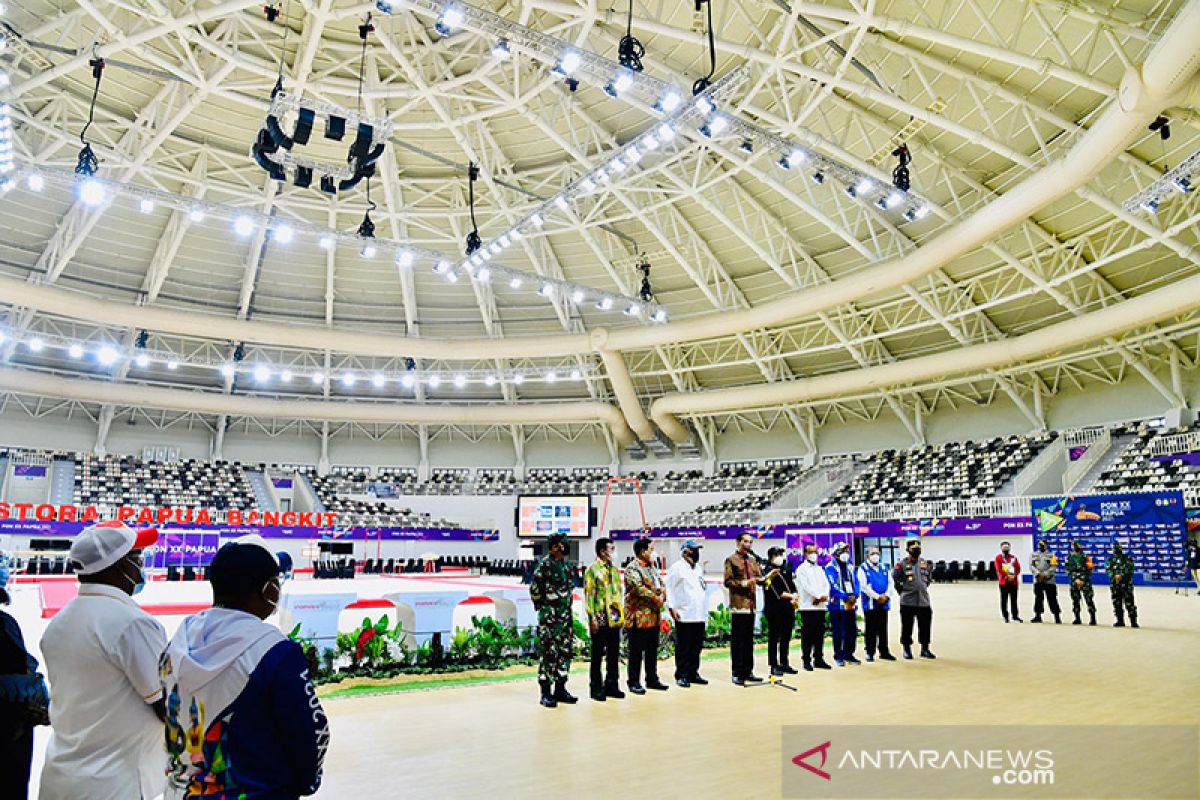 Arena senam PON Papua Istora Papua Bangkit tuan decak kagum