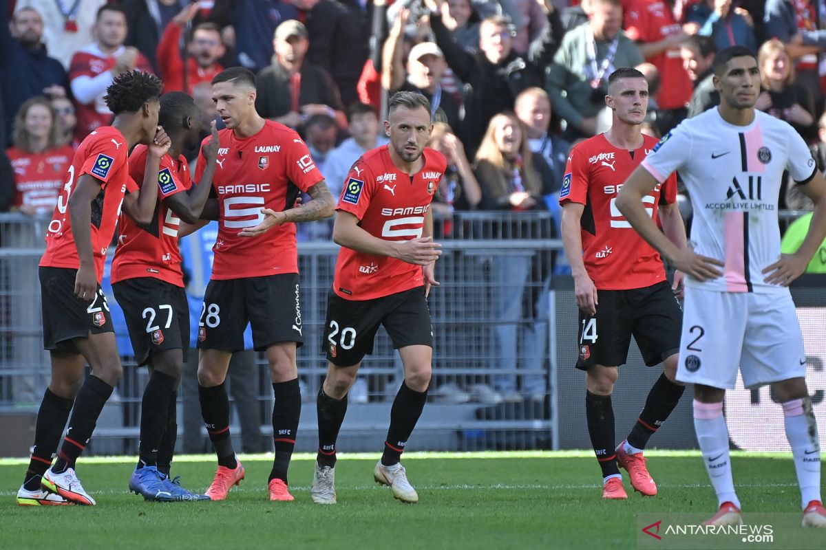 PSG  dipermalukan Rennes dua gol tanpa balas