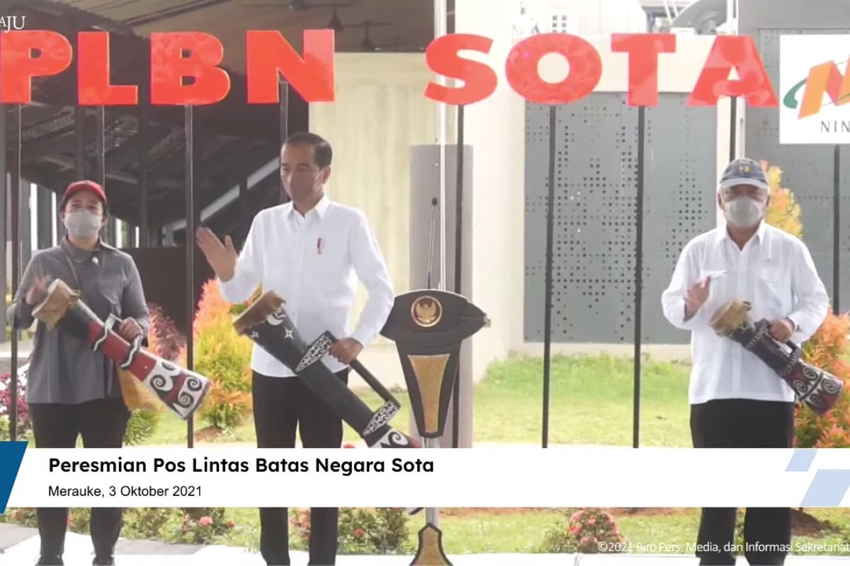 Presiden Jokowi resmikan Pos Lintas Batas Negara Sota di Merauke