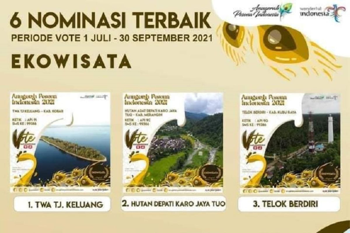 Ekowisata Telok Berdiri Kubu Raya masuk nominasi enam terbaik API 2021