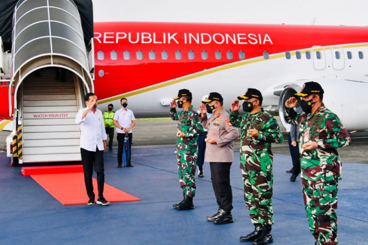 Presiden Jokowi kembali ke Jakarta dari Papua