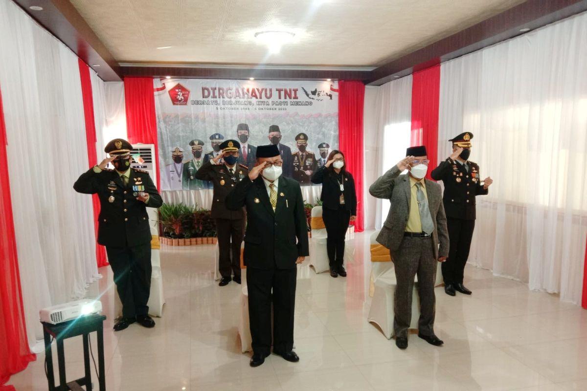 Jajaran Kodim 1008/Tabalong ikuti HUT TNI secara virtual