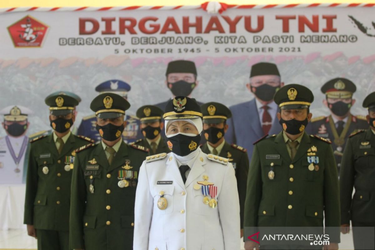 Bupati ikuti upacara HUT ke-76 TNI secara virtual