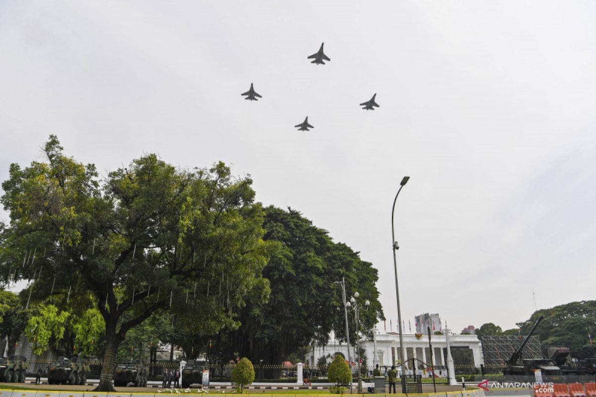 ARMY 2022 dan pesawat tempur buatan Rusia TNI AU