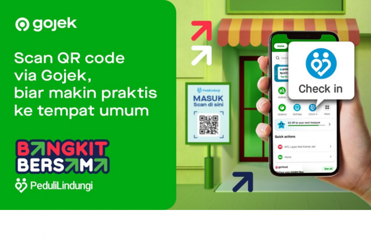 Masyarakat bisa akses PeduliLindungi di aplikasi Gojek dan Tokopedia, bagian dari GoTo