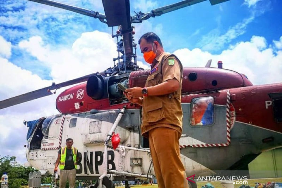 Helikopter dikerahkan untuk padamkan kebakaran lahan di Riau