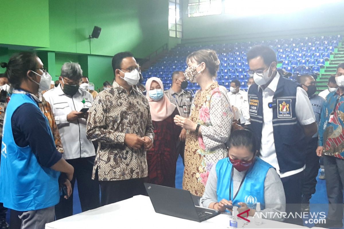 600 pencari suaka di Ibu Kota jalani vaksinasi di GOR Bulungan