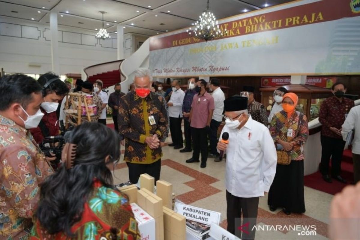 Wapres Ma'ruf Amin sebut pemberdayaan UMKM upaya untuk menghilangkan kemiskinan