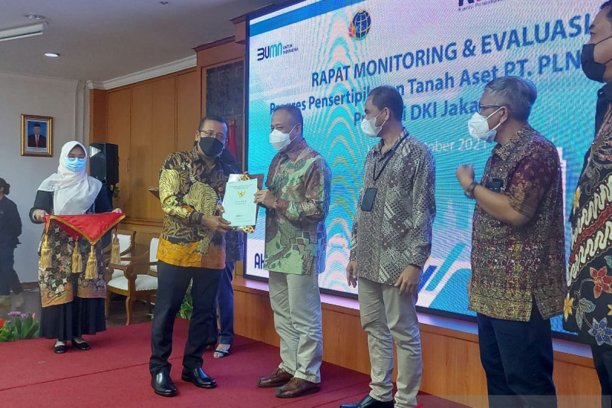 BPN DKI Jakarta rampungkan sertifikasi 66 bidang tanah milik PLN