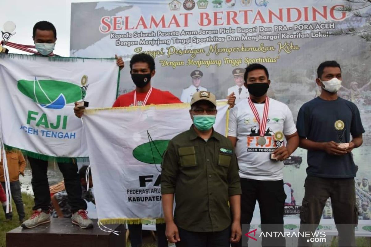 Borong enam medali emas, Aceh Tengah juara umum Pra Pora arung jeram