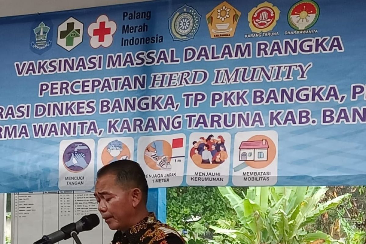 Bupati Bangka optimis tercapai target vaksinasi 70 persen