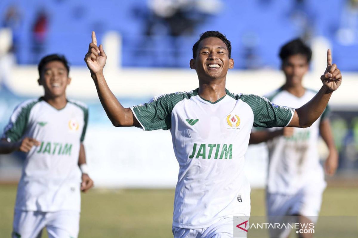 Tim sepak bola putra Jatim hentikan langkah juara bertahan Jabar