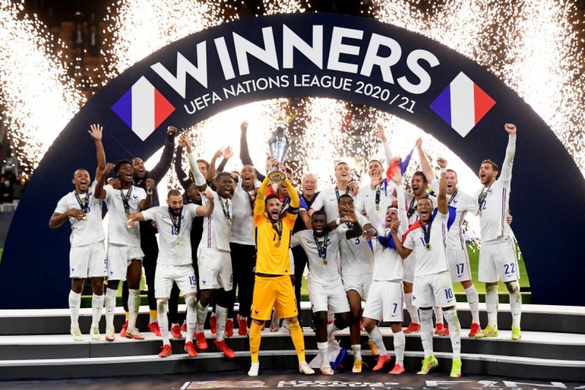 UEFA Nations League 2021 : Prancis juara setelah menang dramatis 2-1 lawan Spanyol di final