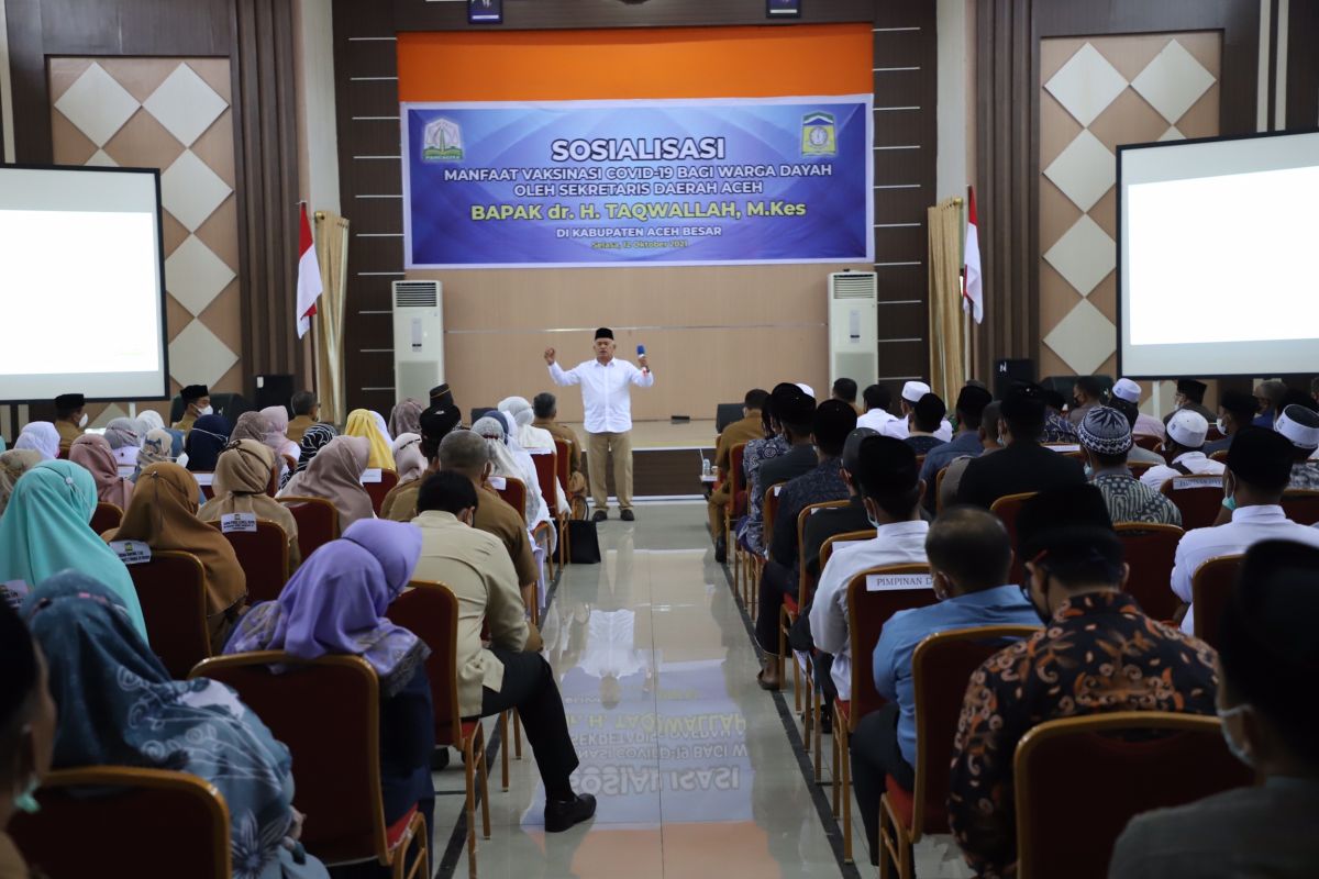 Aceh Besar sosialisasi manfaat vaksinasi untuk kalangan dayah