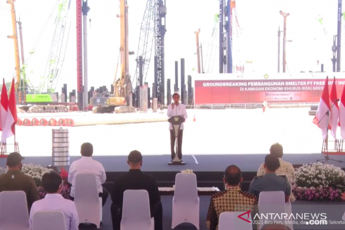 Presiden Jokowi: Smelter Freeport di Gresik buka 40 ribu lapangan kerja