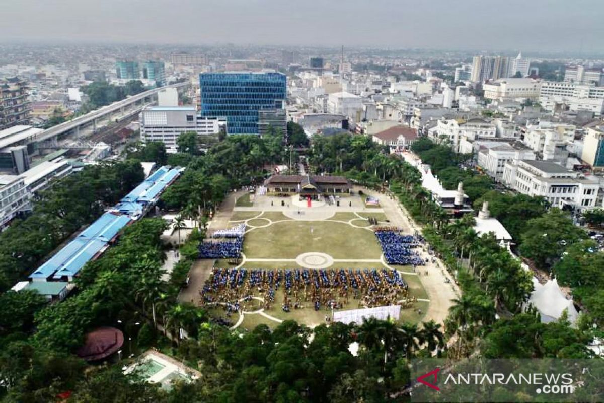 Pradesain revitalisasi Lapangan Merdeka Medan telah selesai