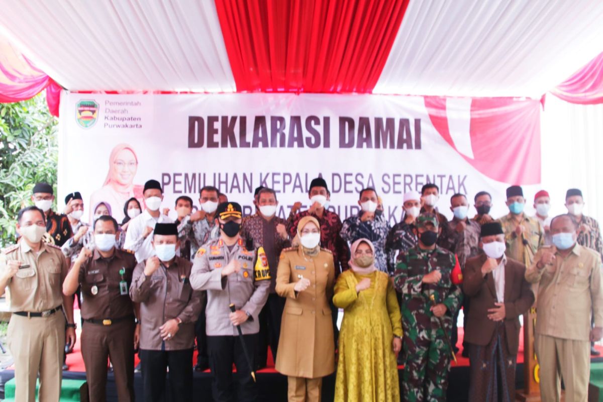 574 calon kepala desa di Purwakarta deklarasi damai siap menang siap kalah