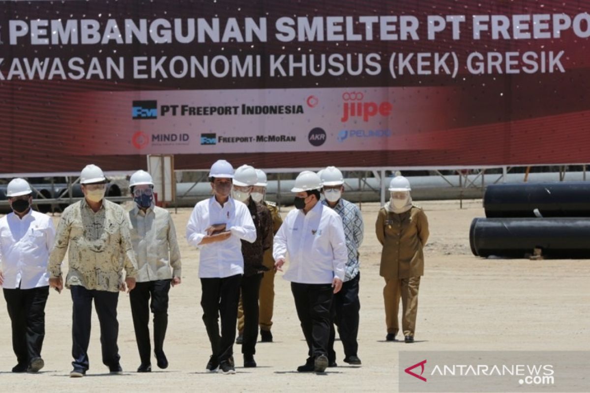 Presiden Jokowi resmikan pembangunan "groundbreaking" Smelter terbesar di dunia