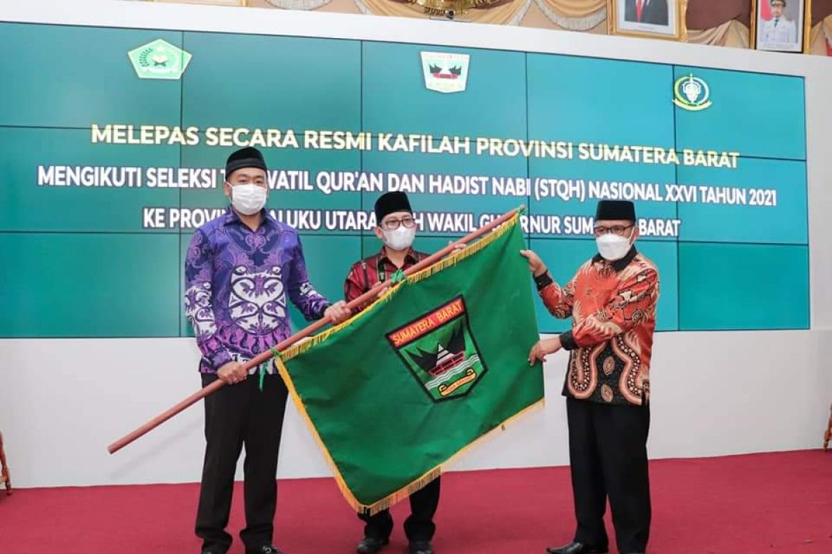 Wagub lepas kafilah STQH Sumbar, berharap raih prestasi terbaik