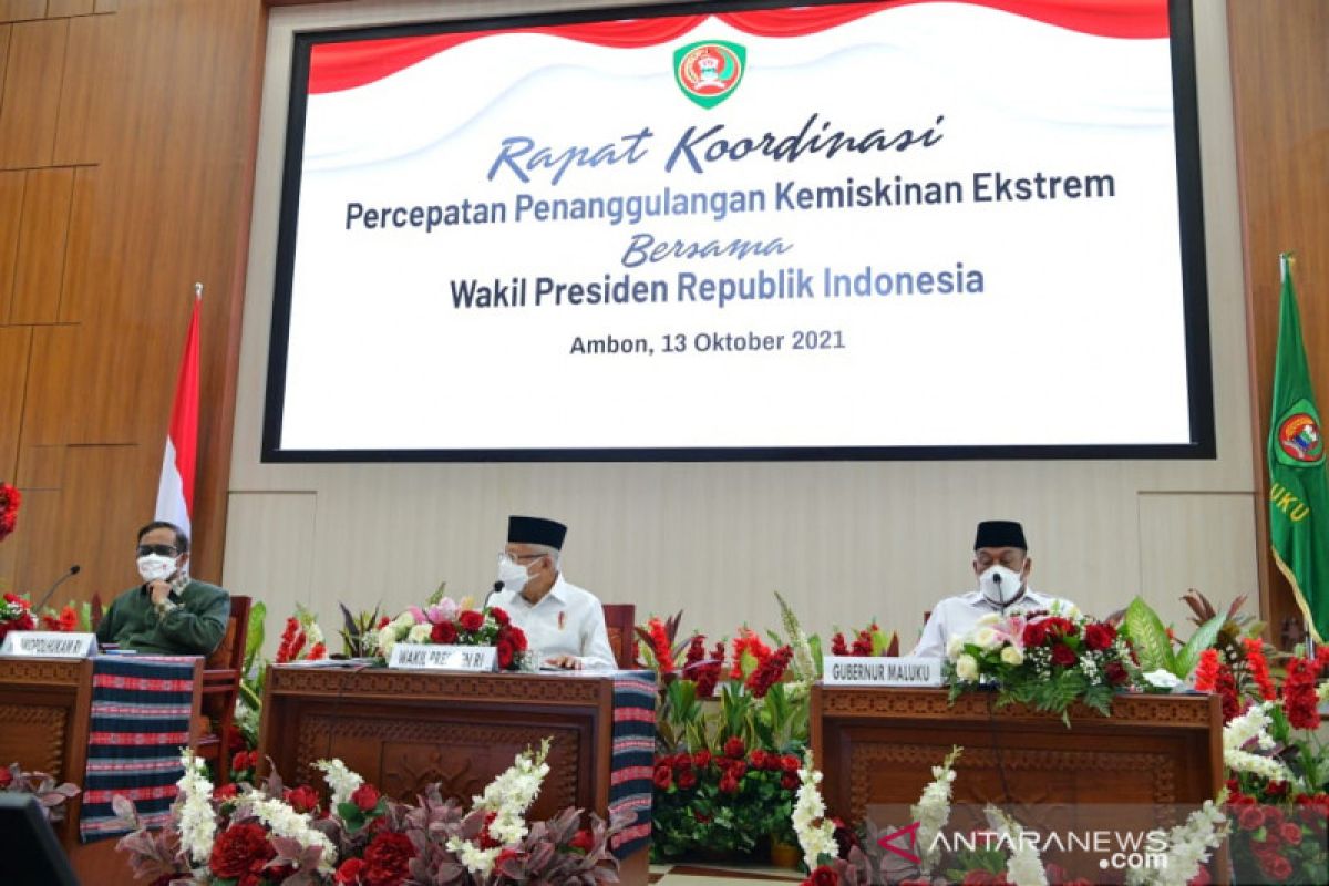 VP asks Maluku to focus poverty alleviation programs on five districts