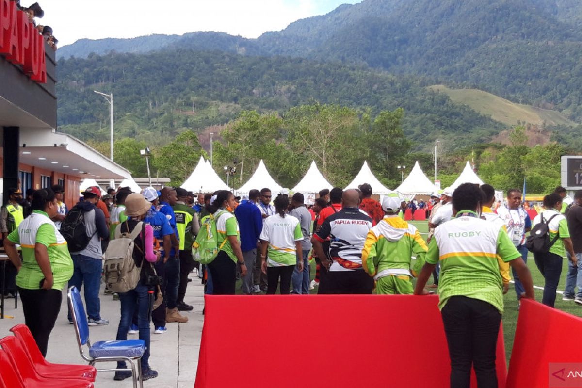 PON Papua: Laga final rugby ricuh, suporter dan pemain tuan rumah kejar wasit