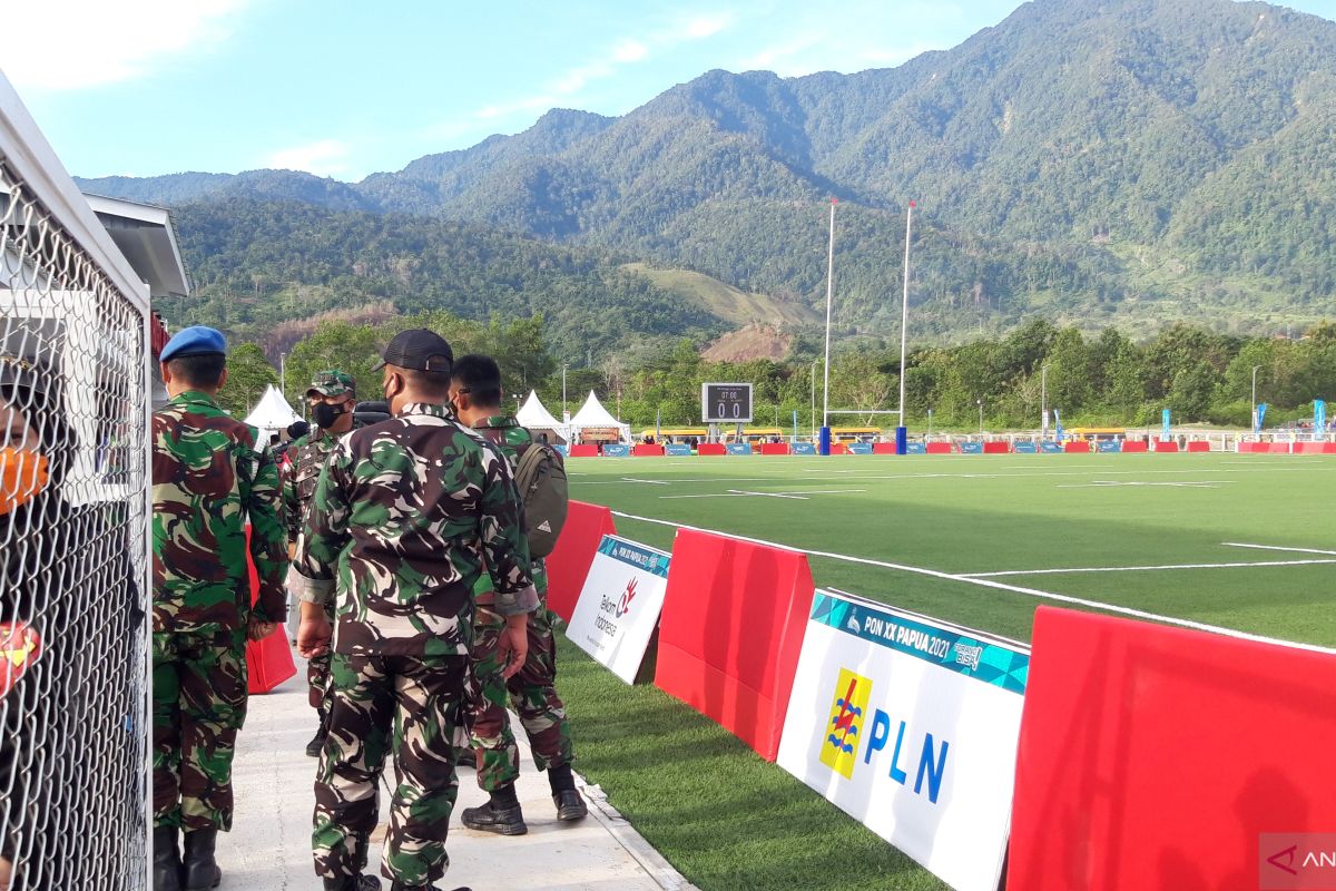 Pengamanan final rugby antara Papua melawanDKI Jakarta diperketat