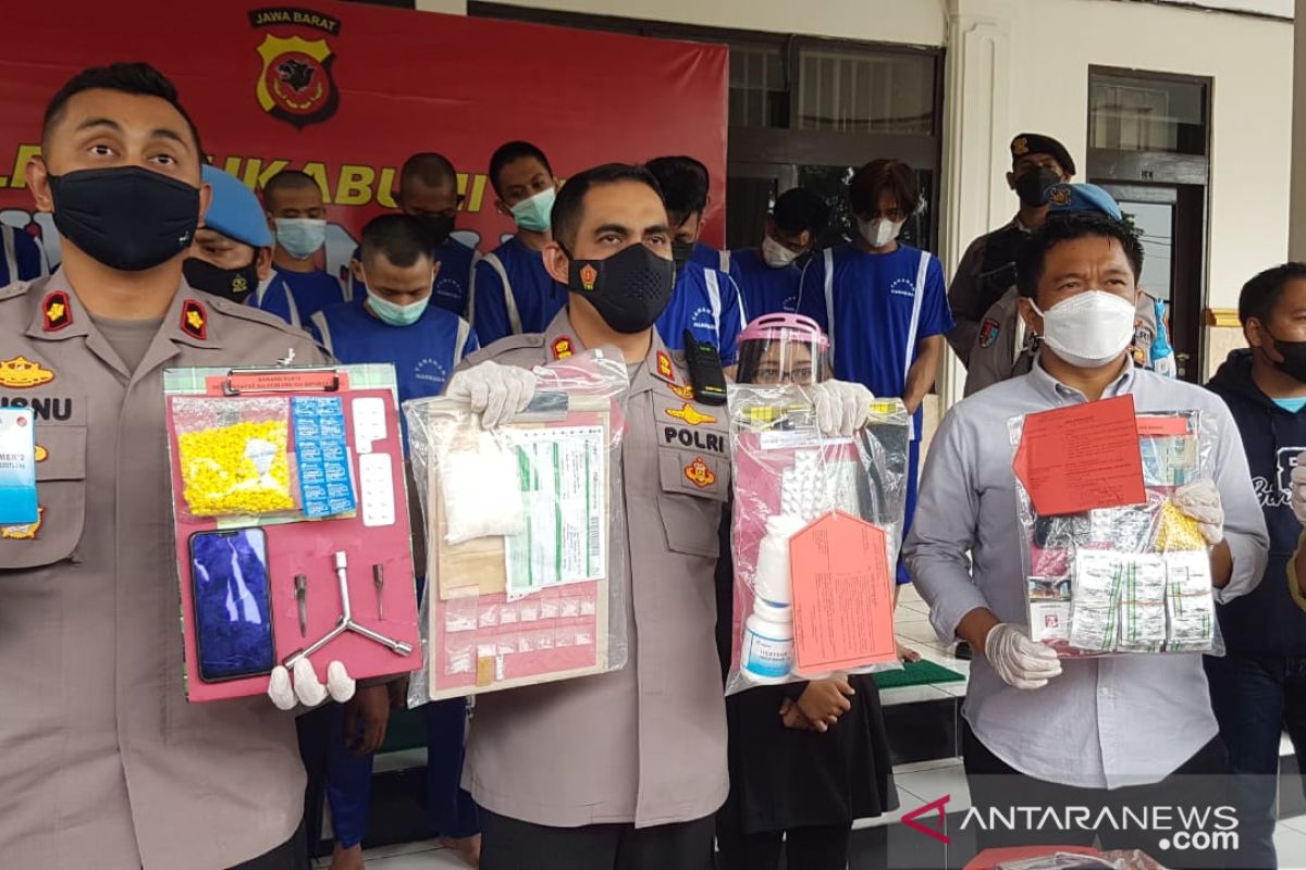 Dua pekan Polres Sukabumi Kota tangkap belasan pengedar narkoba