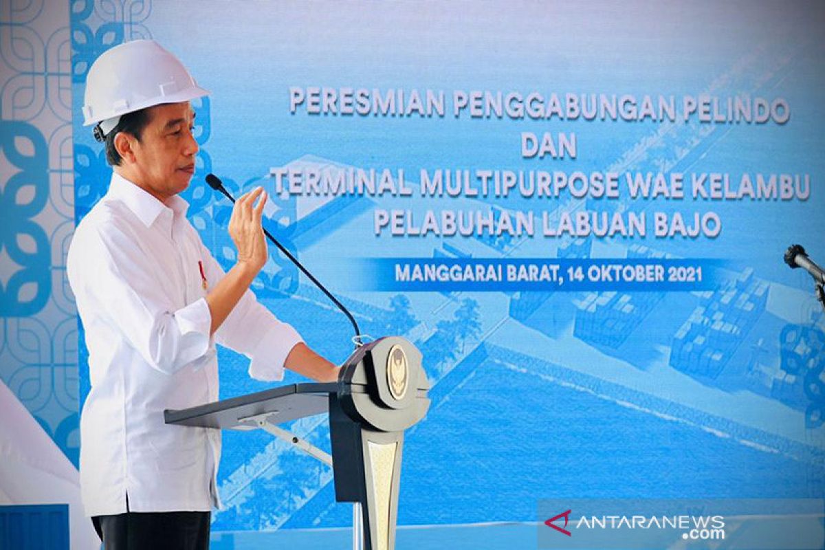 Presiden Jokowi resmikan holding Pelindo dan Terminal Wae Kelambu
