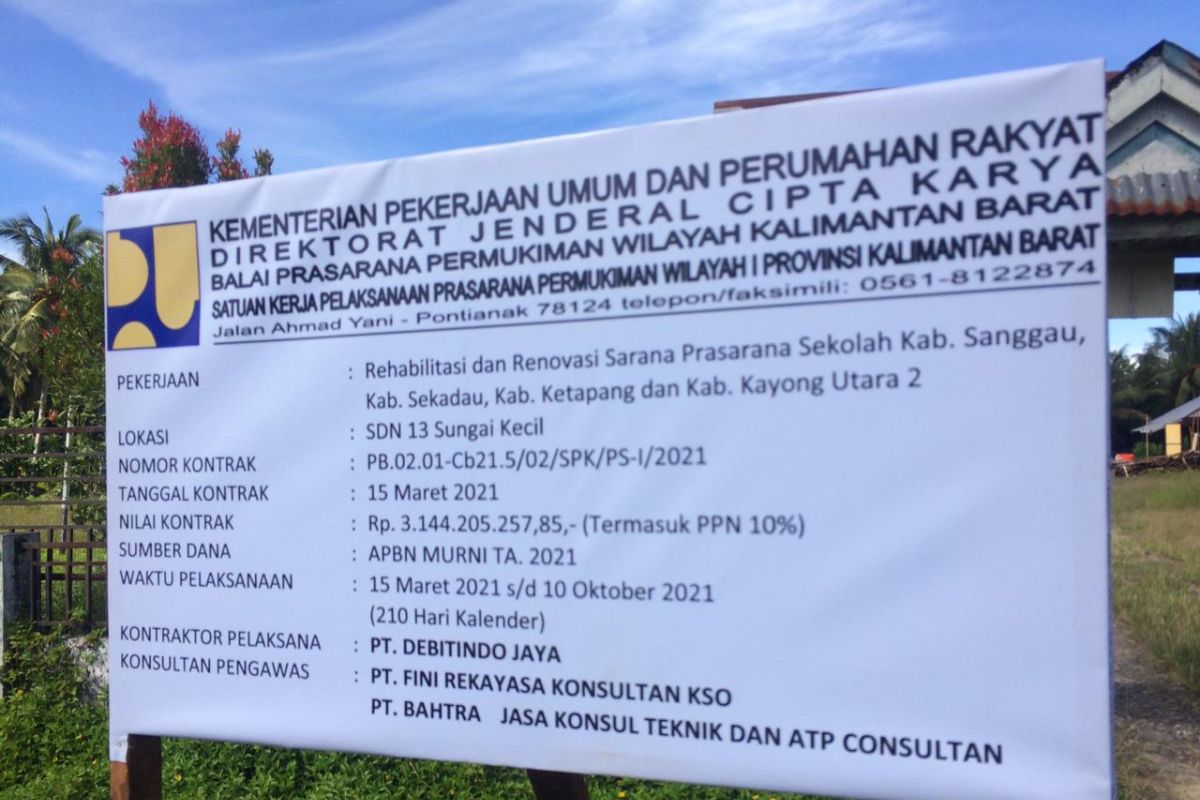 Legislator pertanyakan realisasi pembangunan gedung SDN 13 Sungai Kecil hanya 40 persen